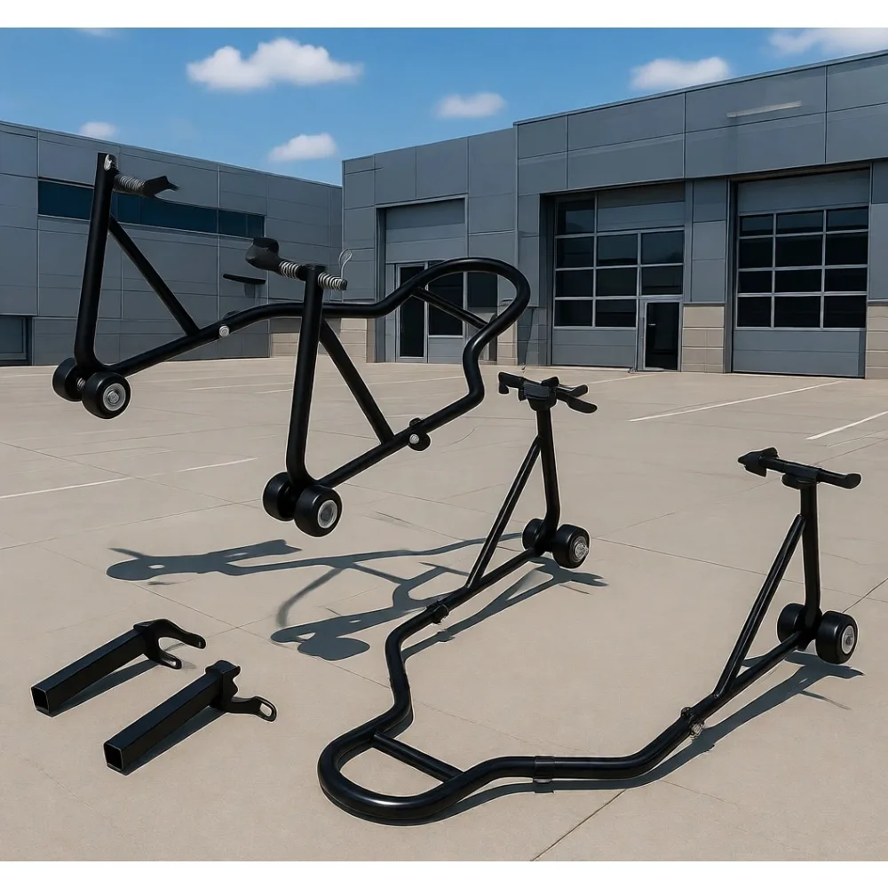 

Universal 850LB Front Rear Motorcycle Lift Stand Fork and Swingarm Combo