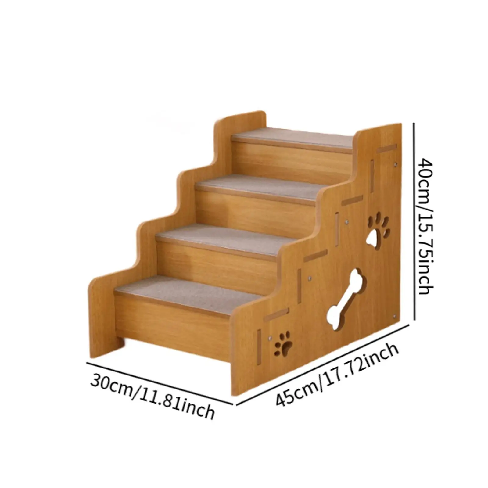 ペット用の軽量で安定した木製の階段,犬用の階段,高いベッド,ソファ,車用
