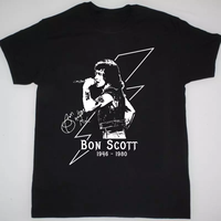 ACDC Bon Scott 1946-1980 Signature Short Sleeve Gift T Shirt Summer Cotton Men's Women Top Tee Streetwear Loose Casual Trendy