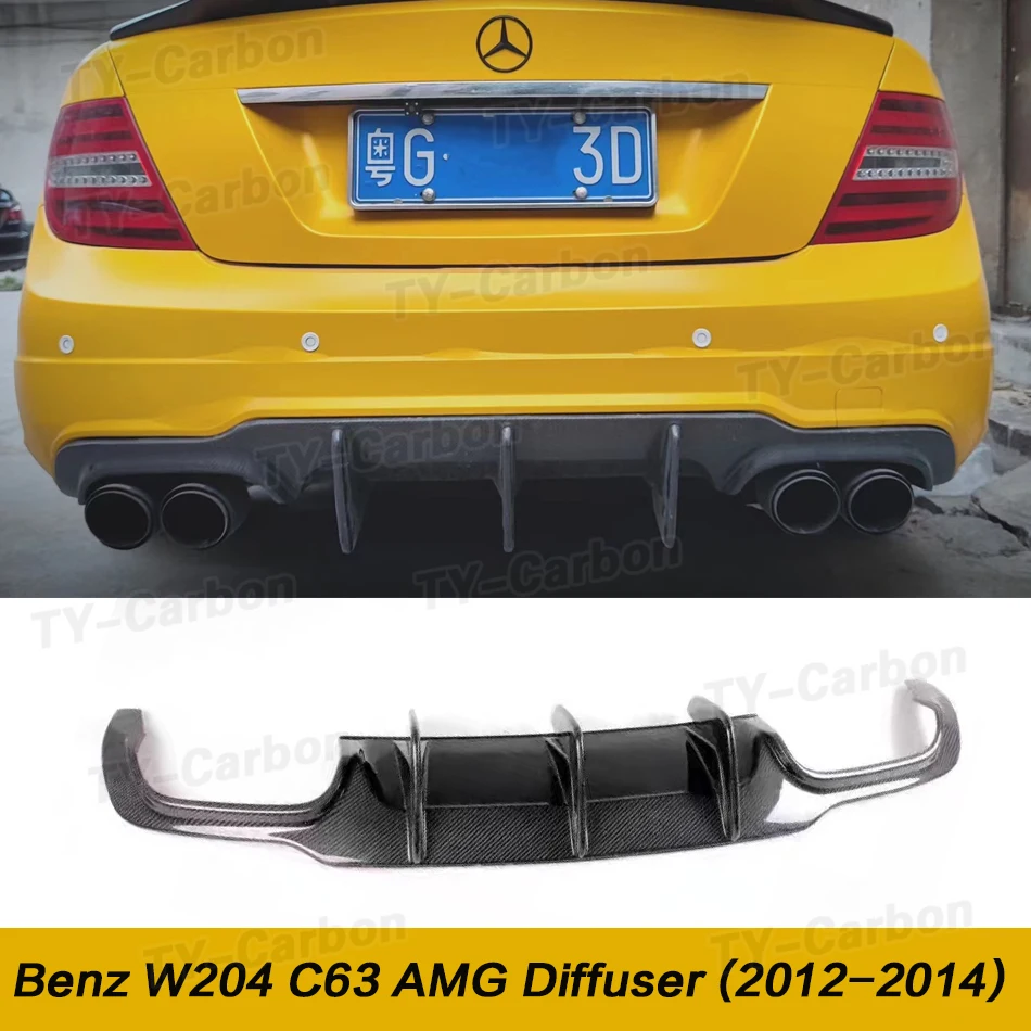 

C Class Carbon Fiber FRP Car Rear Bumper Diffuser Lip for Mercedes Benz W204 C204 C63 AMG C300 Sport 2012 2013 2014