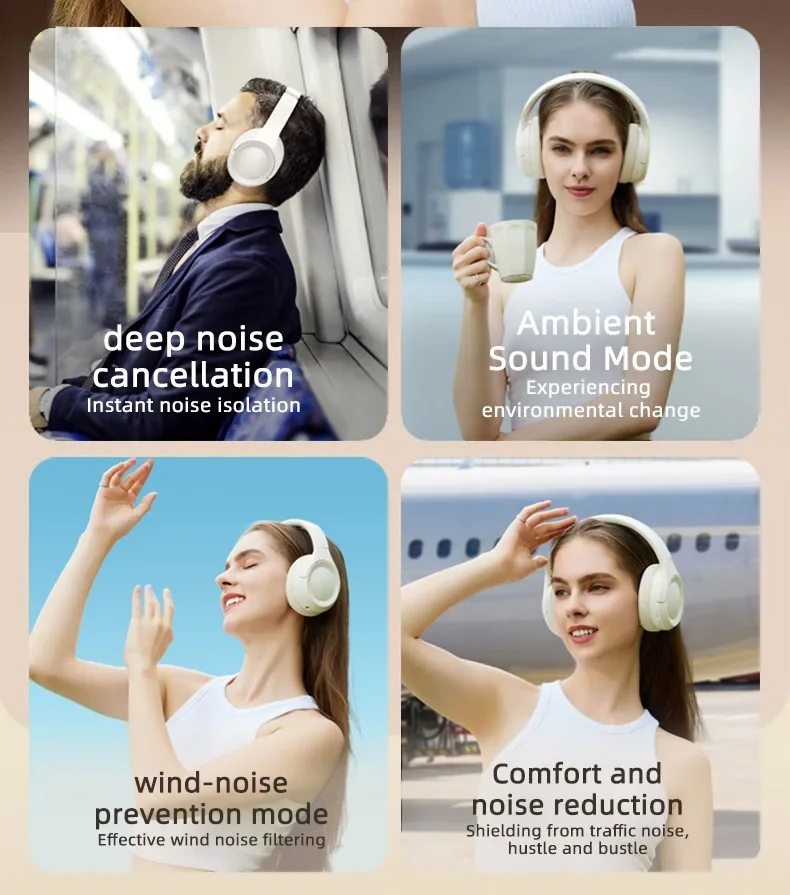 سماعة رأس بخاصية إلغاء الضوضاء النشطة بلوتوث 5.3 تصميم قابل للطي للهواء سماعة رأس لاسلكية Pods Pro Max لهاتف Apple Iphone dluetooth #5