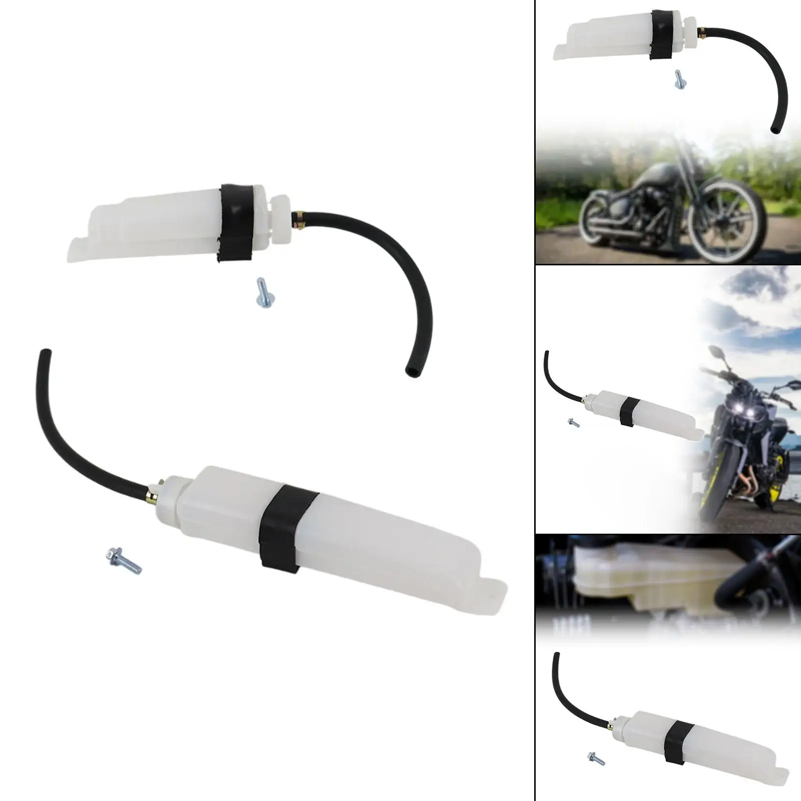 ABS Motorcycle Coolant Reservoir Overflow Tank Engine Water Bottle Solution for Liquid Cooled Radiator System