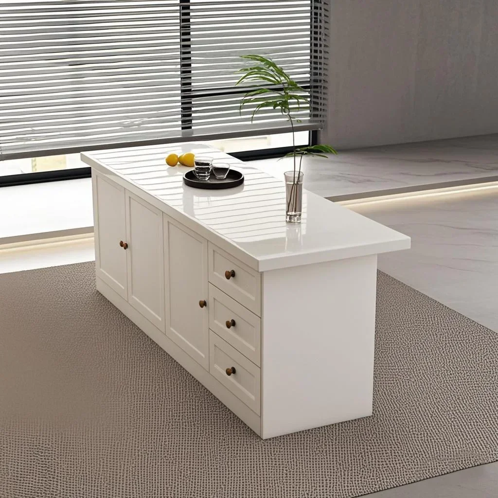 TAO  Light luxury bar counter Home kitchen Island table Dining table Storage cooking cabinet Operation Baking table Open