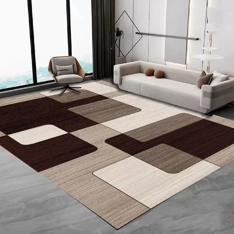 VIKAMA Nordic Simple Carpet Living Room Coffee Table Flannel Large Carpet Anti-Slip Bedroom Bedside Floor Mat Home Decoration