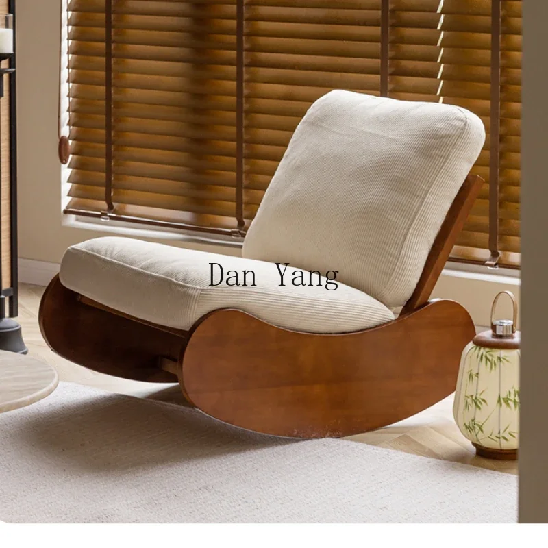 YJ lazy sofa reclining sleeping balcony leisure chair retro home rocking chair bedroom living room sofa chair