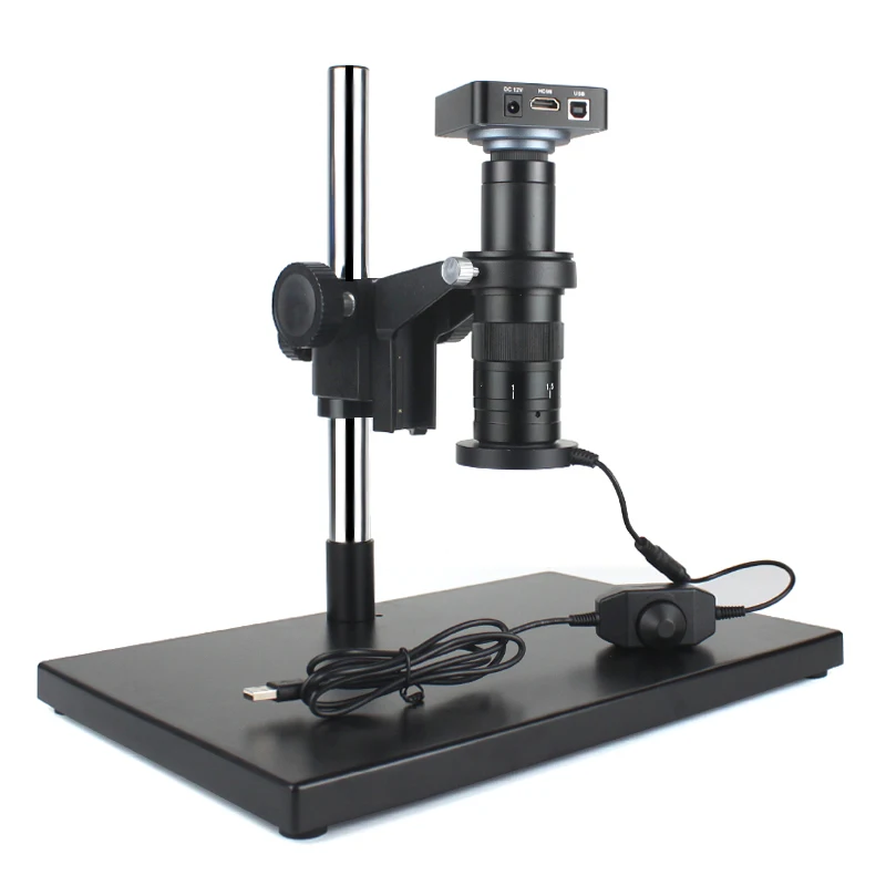 Professional repair Microscope Set 38MP HDMI USB Industrial Digital Microscope Camera+180X 300X C mount lens Dedicated LED Light