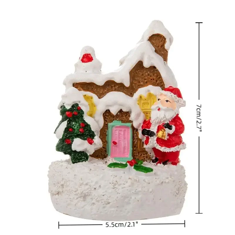 عيد الميلاد مصباح ليد الحلي سانتا القلعة سنو هاوس مضيئة الحرف 2026 السنة الجديدة طفل هدية عيد الميلاد ديكور حفلات المنزل