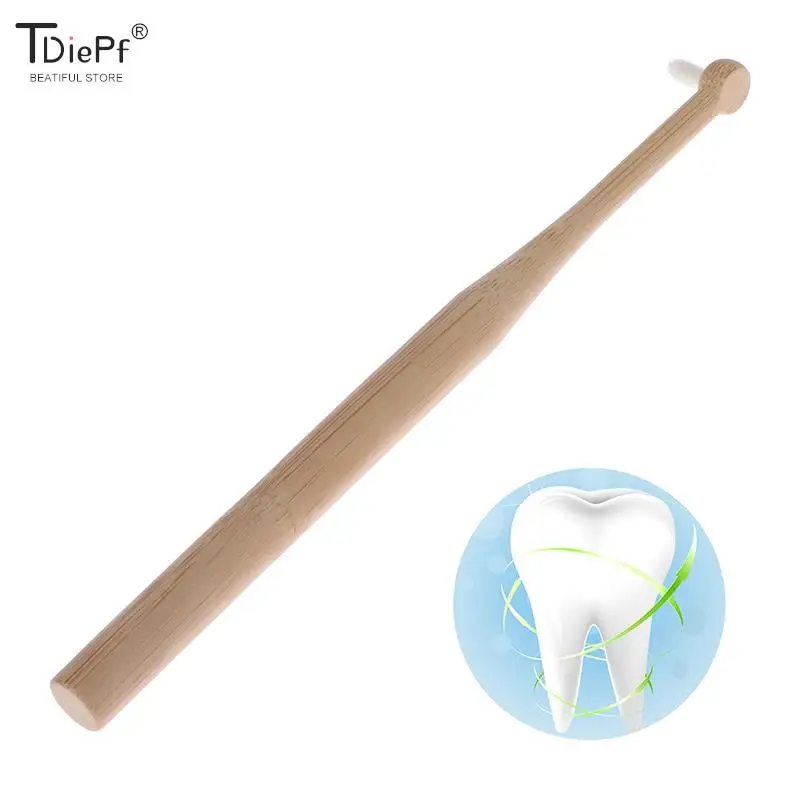 

1PCS Orthodontic Bamboo Toothbrush Hotel Bed And Breakfast Single Hole Brush Cylindrical Toothbrush Small Head Soft Hair