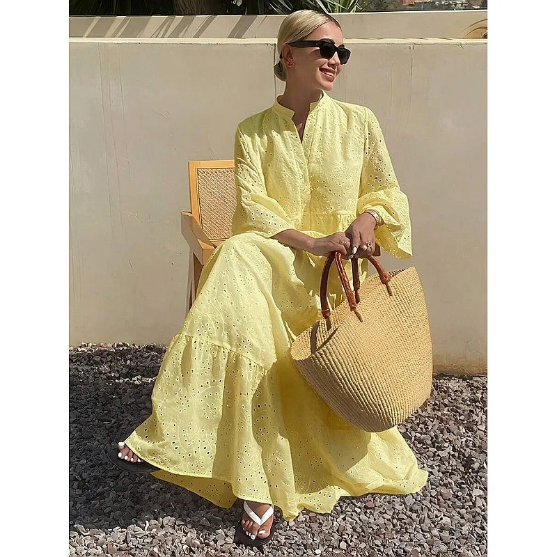 Women's Midi Dress Summer Casual Flowy Dresses for Women Loose Fit Vacation Overall Jumpsuit Playsuit