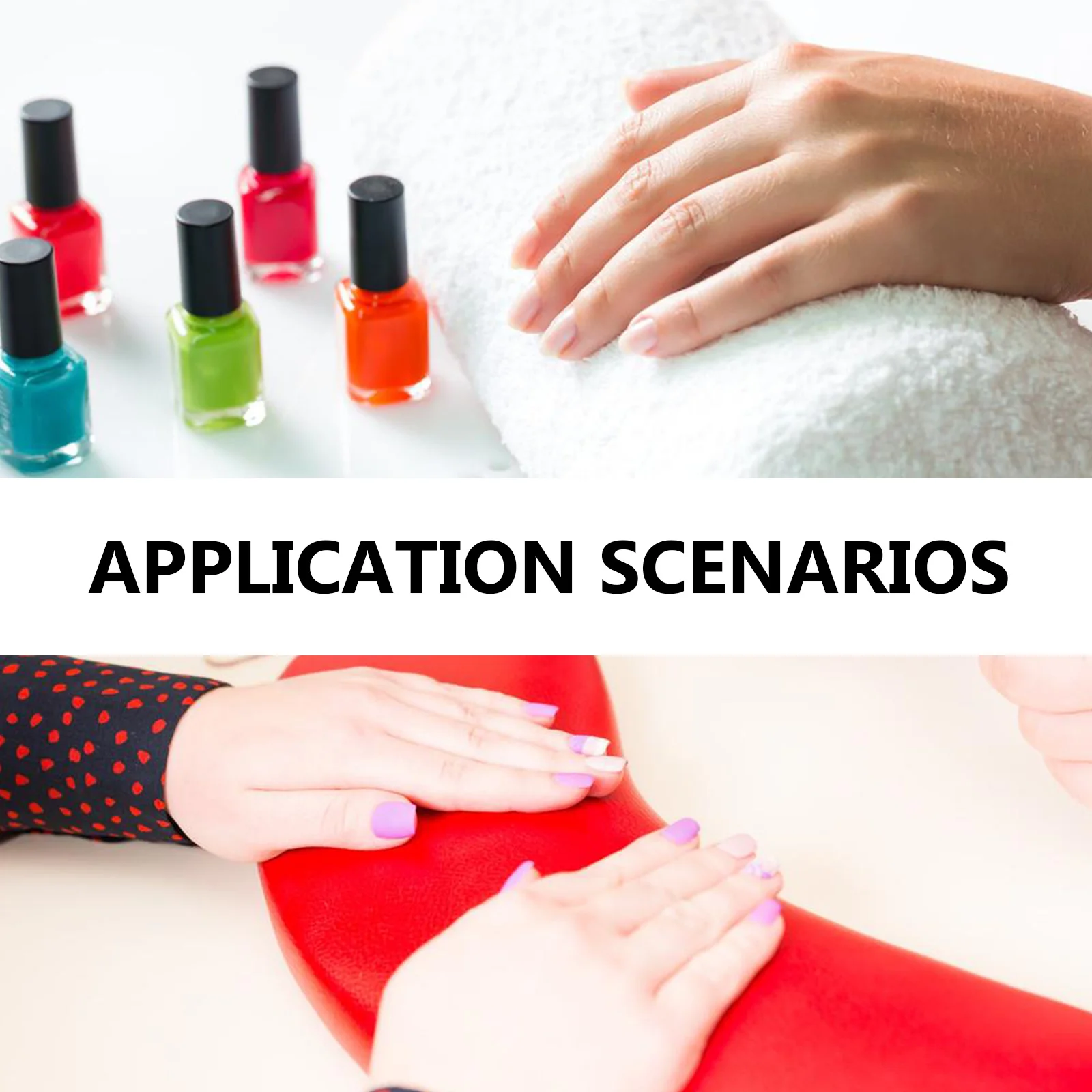 2 قطعة مجموعة وسادة اليد مانيكير قابل للغسل مسمار الفن اليد الراحة حصيرة لصالون الأظافر عرض الجمال التدريب الممارسة