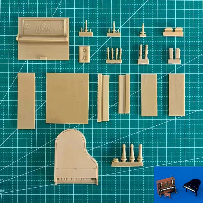 Model pianin w skali 1/35, wykonany z żywicy odlewanej, zestaw do samodzielnego montażu (2 rodzaje), model sceny dioramy, niezmontowany i niepomalowany.