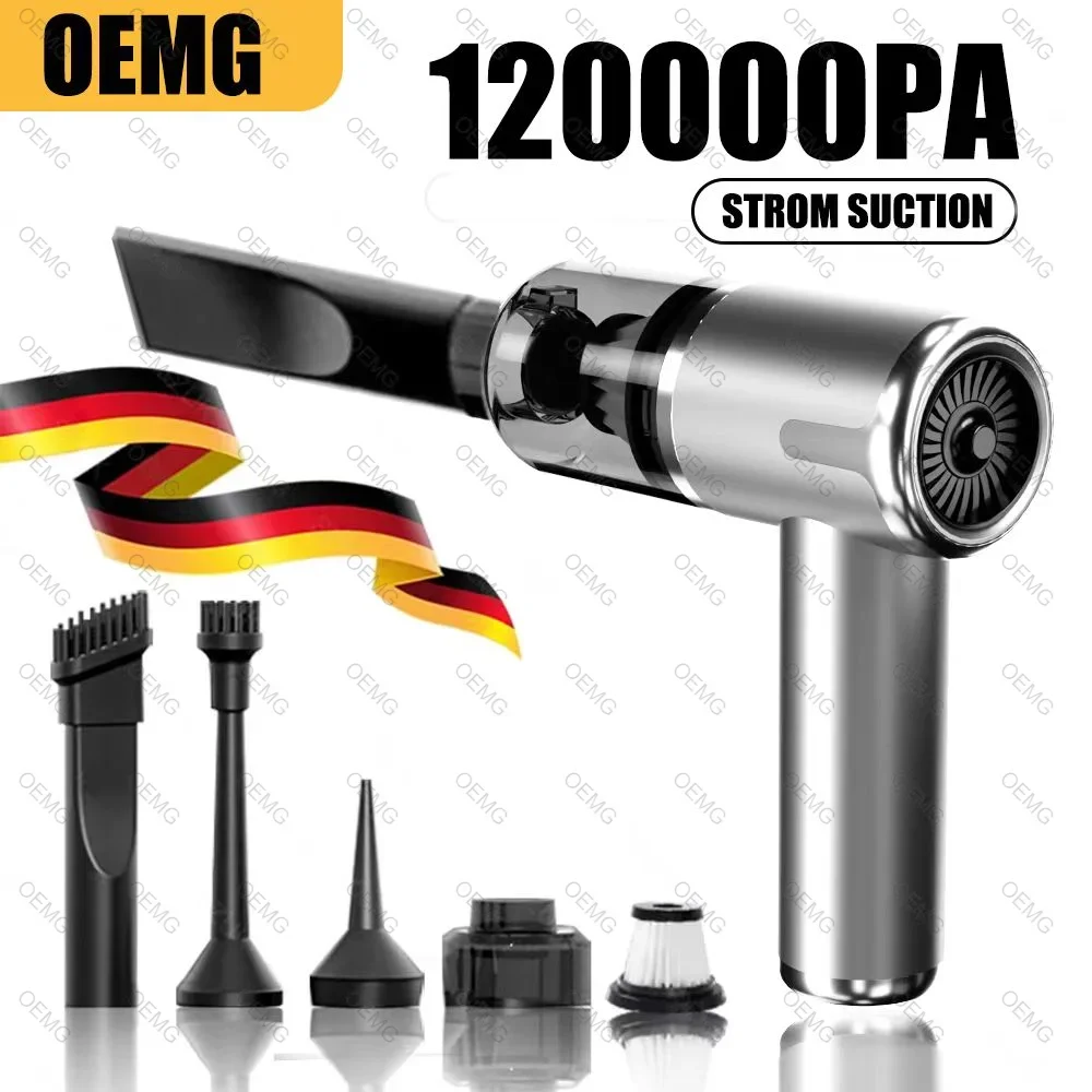 

Car Vacuum Cleaner 120000PA Powerful Cleaning Machine for Home Appliance Car Cleaner Wireless Portable Mini Vacuum Cleaner Mi