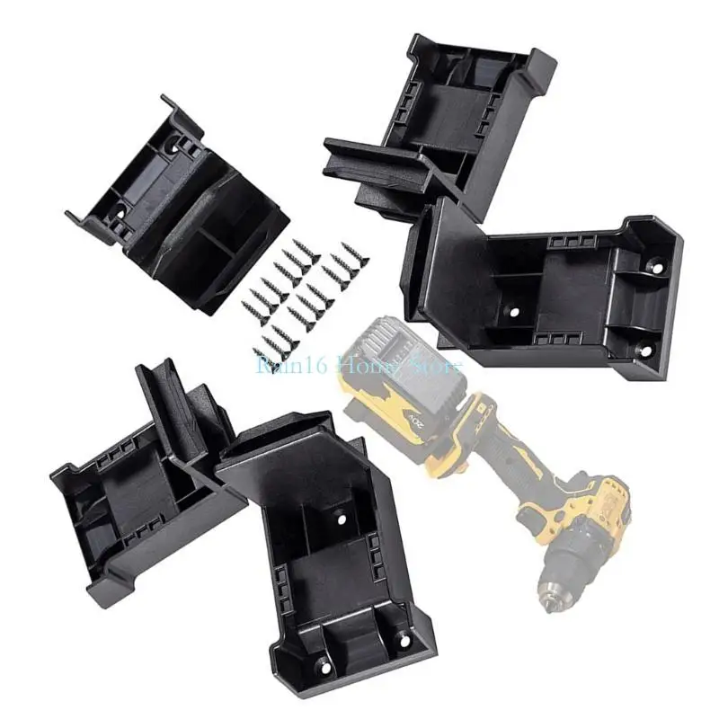 02DB 5Pcs 18V/20V Battery Wall Mount Holder Battery Base Bracket Storage Fixing