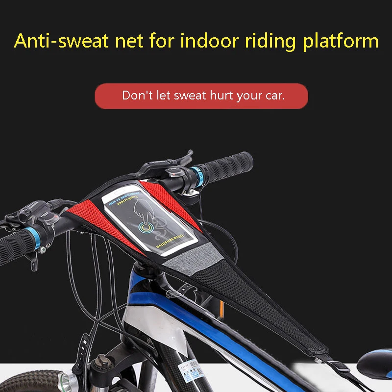 

New Bike Trainer Frame Bicycle Sweat Cover Guard Net Catcher Absorbs Sweat Strap Protection Turbo Trainer Belt