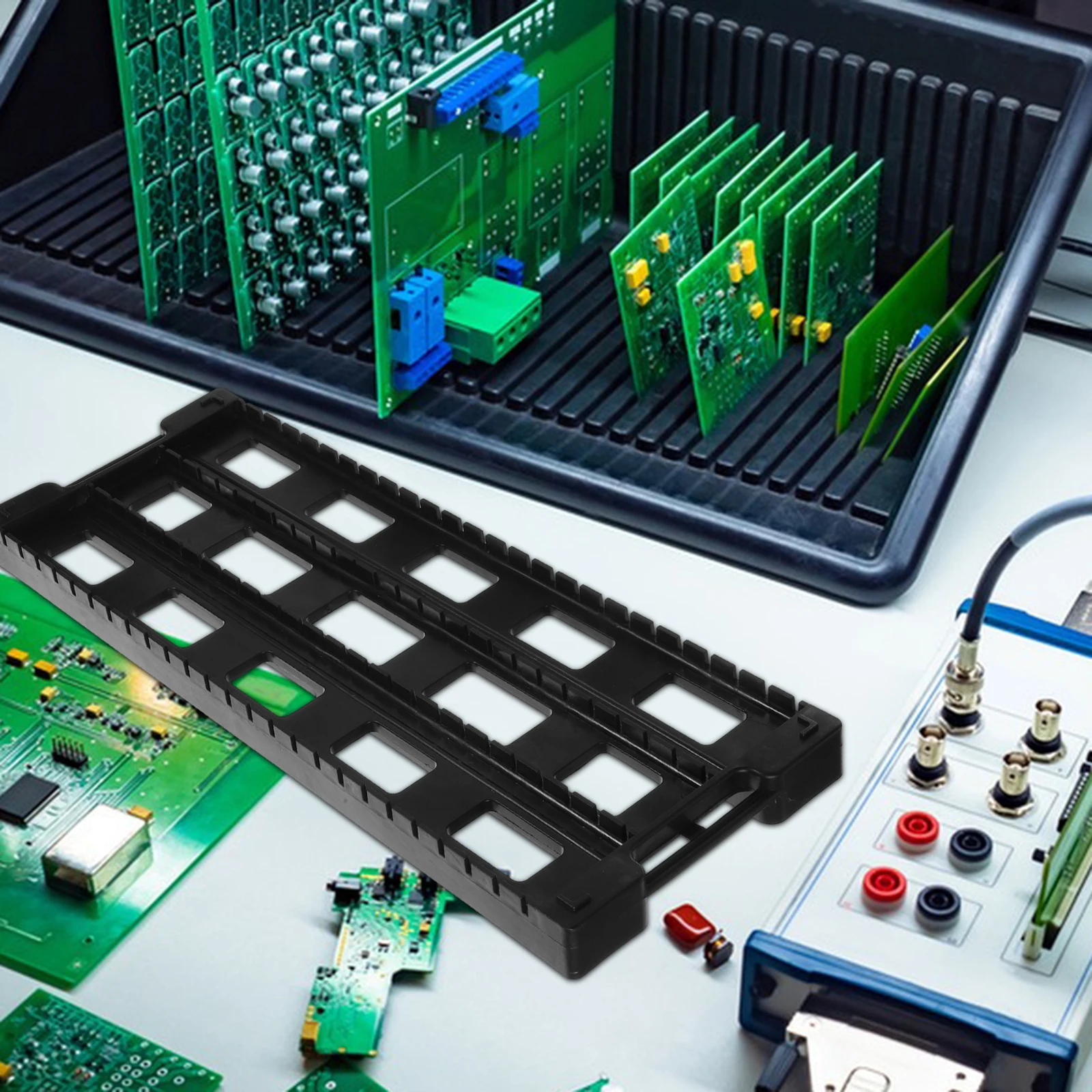 Anti static PCB Rack 25 slot Circuit Board Bracket Holder Tray Storage Stand Circulation Shelf Drying ABS Sturdy Easy Safety
