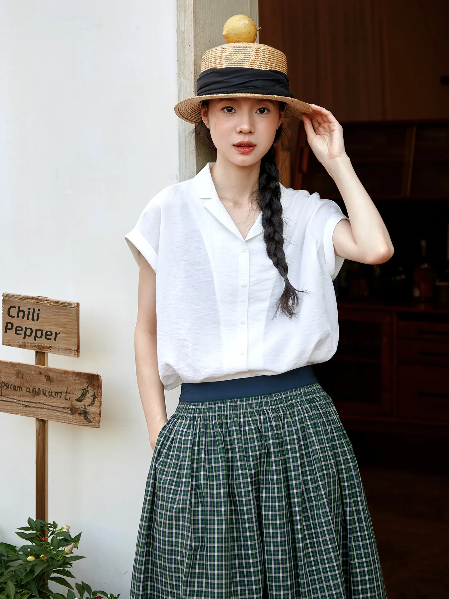 

Original Simple Commute White Shirt Women Summer Loose Casual Thin Shoulder Covering Sleeve Top Button down Short Sleeve