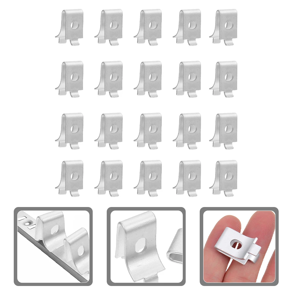 

20 Pcs Shelf Support Clips Heavy Duty Metal Shelving Brackets Adjustable Cabinet Wood Shelves Aluminum Alloy Durable