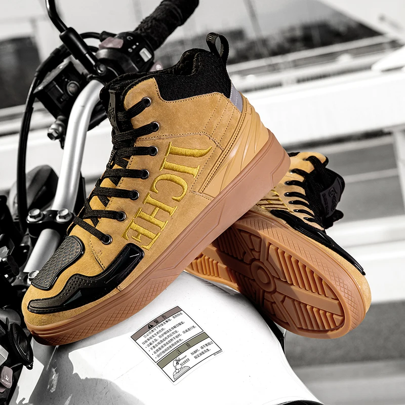 Motorcycle boots men's casual high-top safety protection motorcycle shoe four seasons cross country boots outdoor riding boots