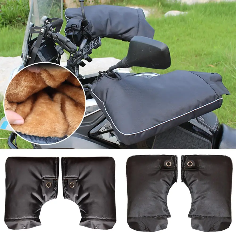 Motorcycle Electric Vehicle Gloves For Winter Riding, Warm And Waterproof Hand Guards, Thickened Wind Cover X5O3