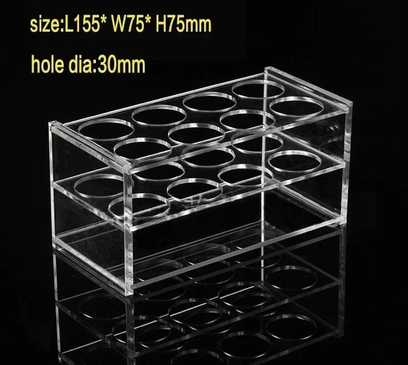 

Transparent Plastic Lab Test Tube Holder Test Tube Rack/Shelf For Centrifugal Tube for lab supplies 8 holes * dia 30mm