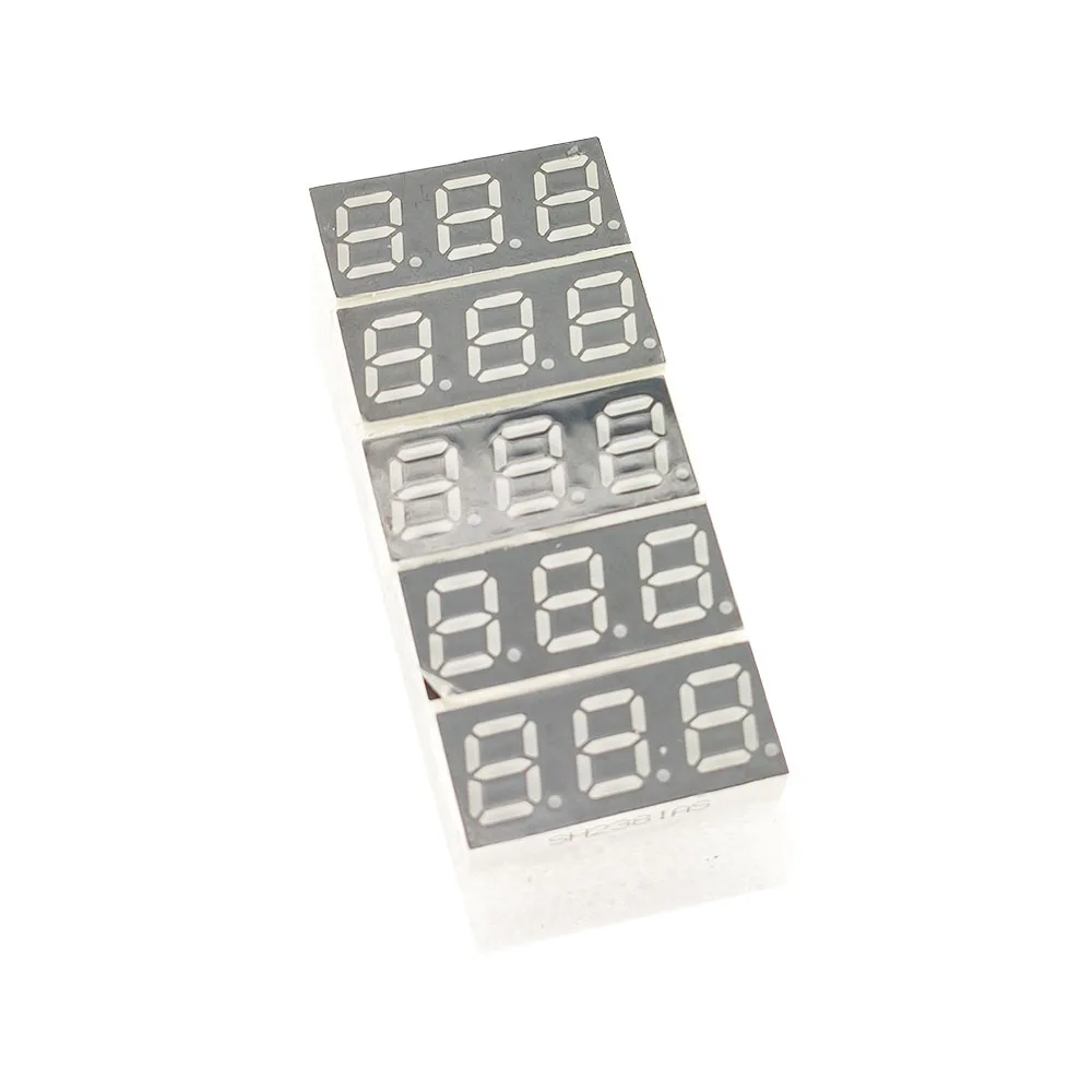 Led Digitale Buis 0.28 Inch Drie Bit 2381AS Totaal Schaduw Heldere Rood Licht 5 Sets