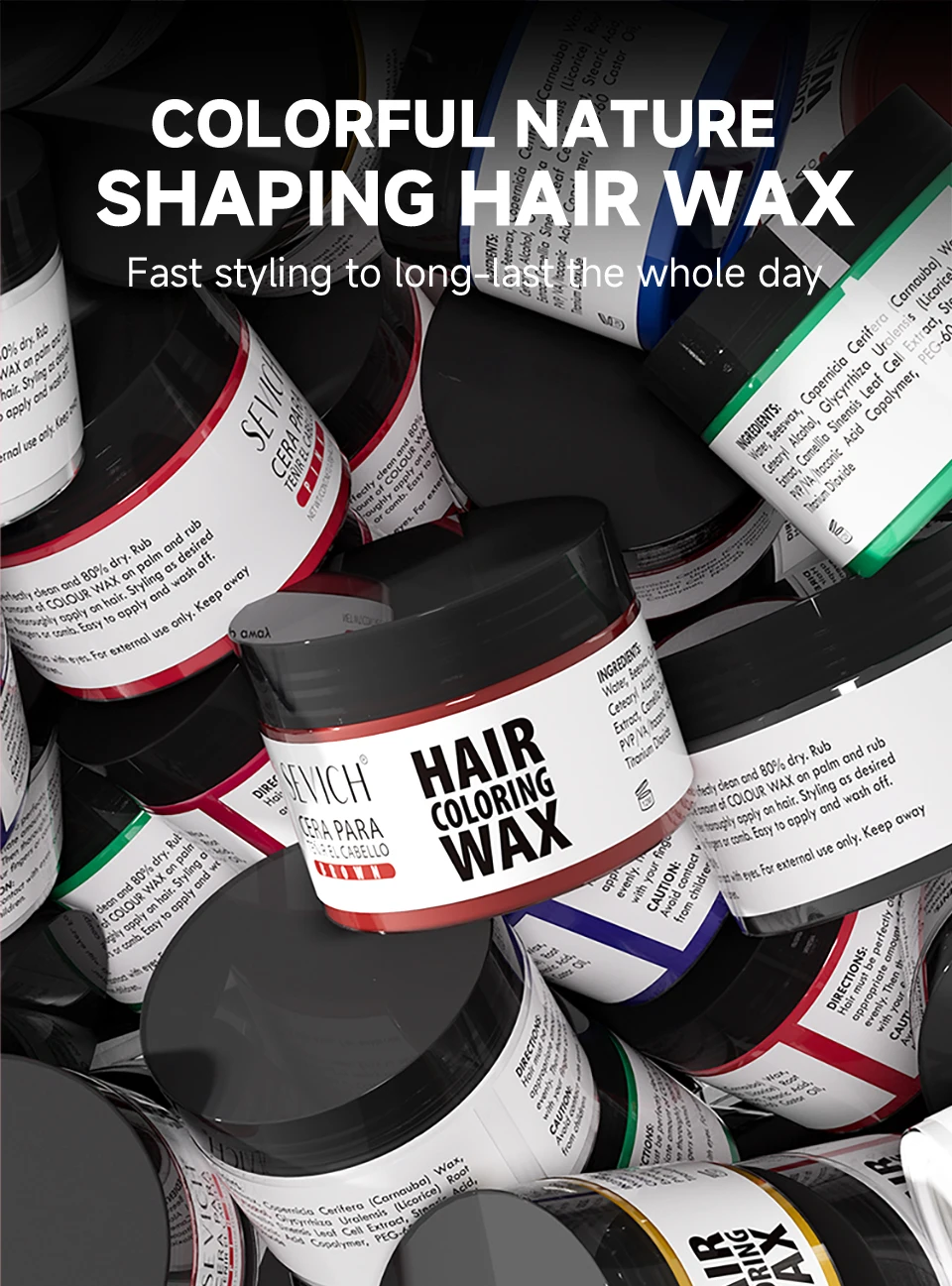 13 Farben einmaliges Haarfarbenwachs, leicht zu waschen, langlebiger Haarfärbeschlamm, leicht zu waschen, Party-Haarschlamm, Kinder-Haarfarbe-Creme – Detail 1