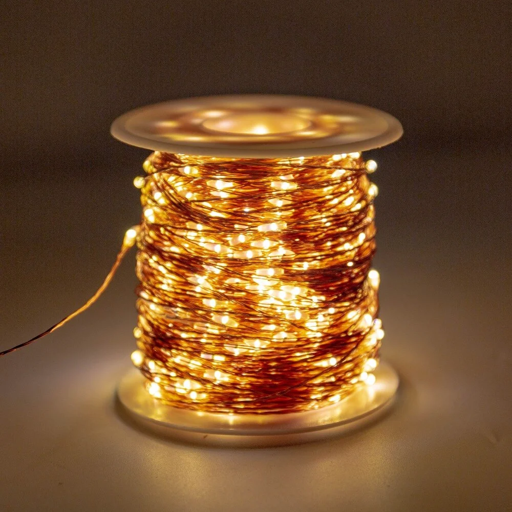 160 متر 1600 المصابيح الأسلاك النحاسية مقاوم للماء المكونات في الجنية سلسلة أضواء في الهواء الطلق حفلة عيد ميلاد عطلة الزفاف ديكور #2