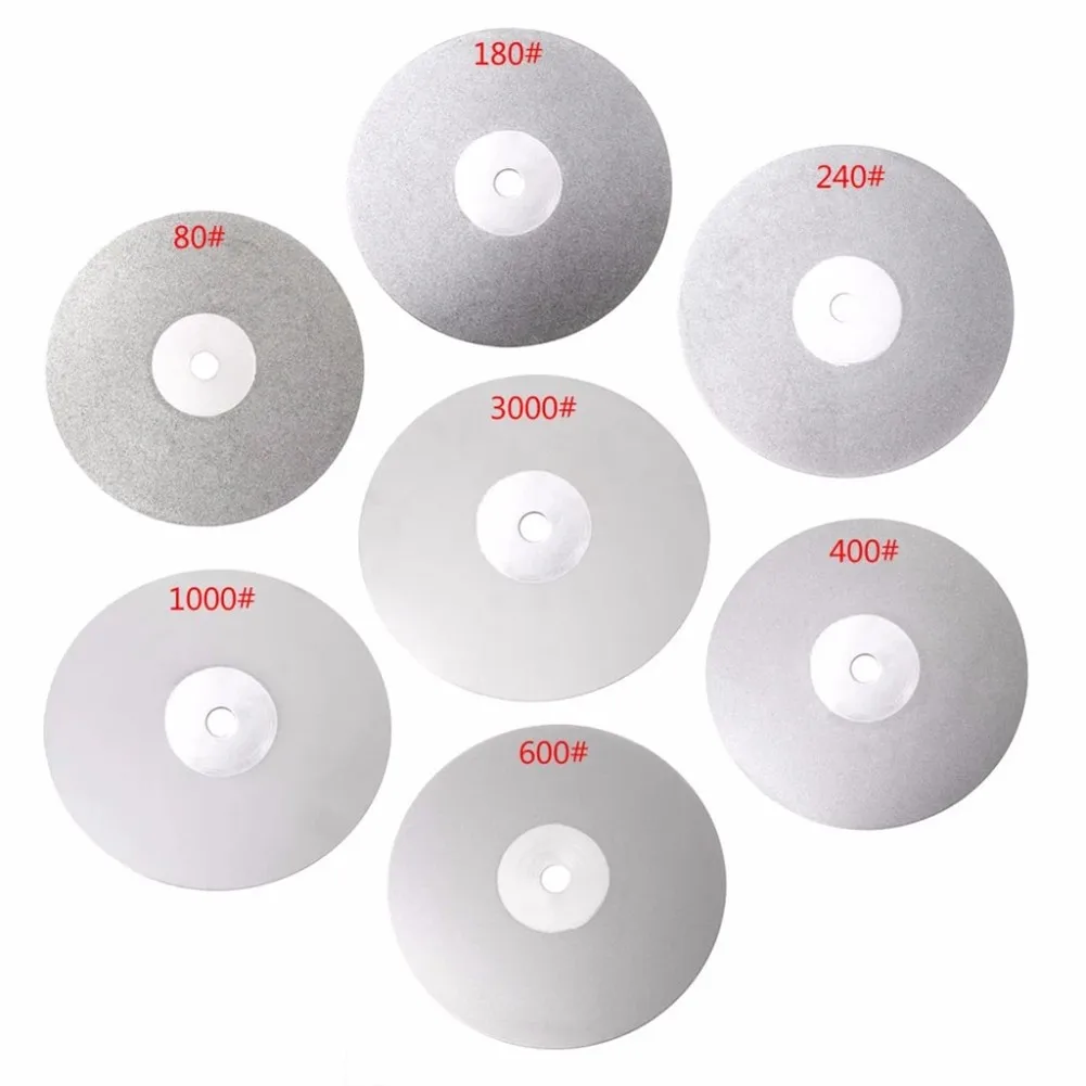 

6inch 150mm Diamond Coated Wheel Lapping Disc Flat Lap Wheel 80-3000 Grit For Jewelry Jade Crystal Glass Polishing Grinding