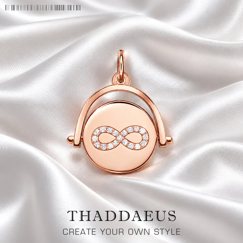 Pendant Rose Gold Eternity Brand New Fashion Romantic Jewelry Europe Accessories 925 Sterling Silver Soul Gift For Woman