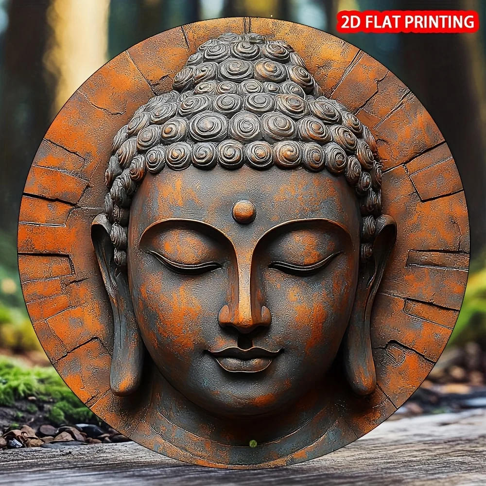 

Decorative Signs, Buddha Theme, Suitable for Garden, Courtyard, Office Wall Decoration, Meditation Space, Holiday Gift