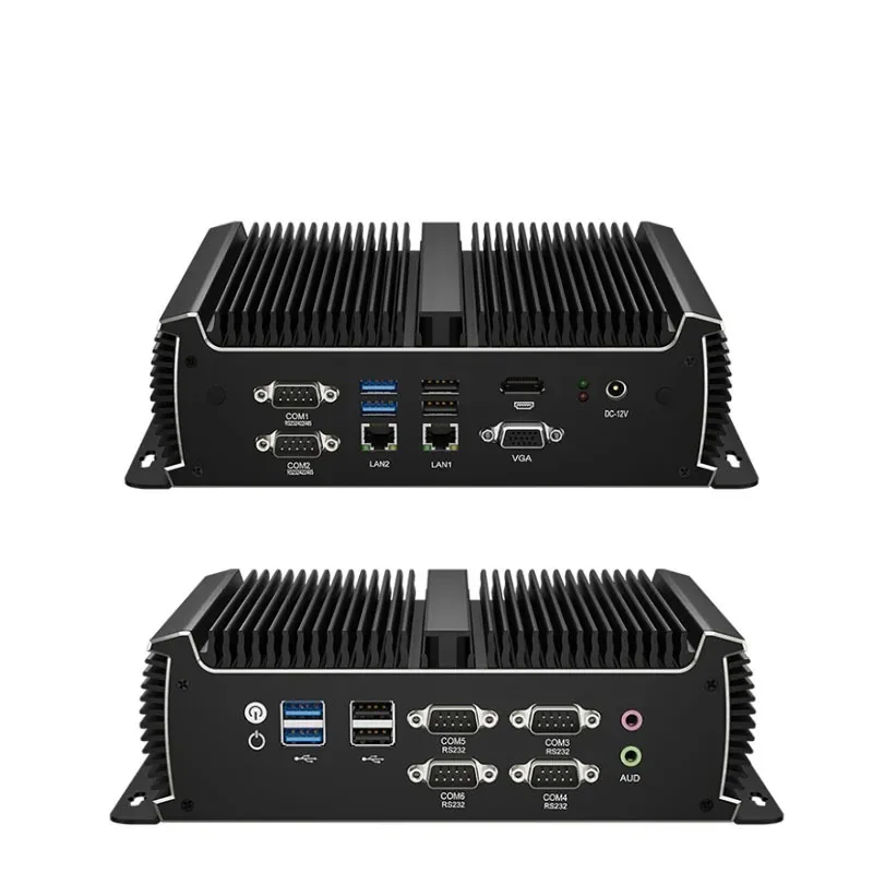 Mini PC Fanless industrial, 2 * RJ45 2.5G, 2 * RS485, núcleo 4200U de Intel, 6200U, 1135G7, 8USB, PCIE, DDR4, PXE, 4G, LTE, CAN-Bus, win11 IPC LINX