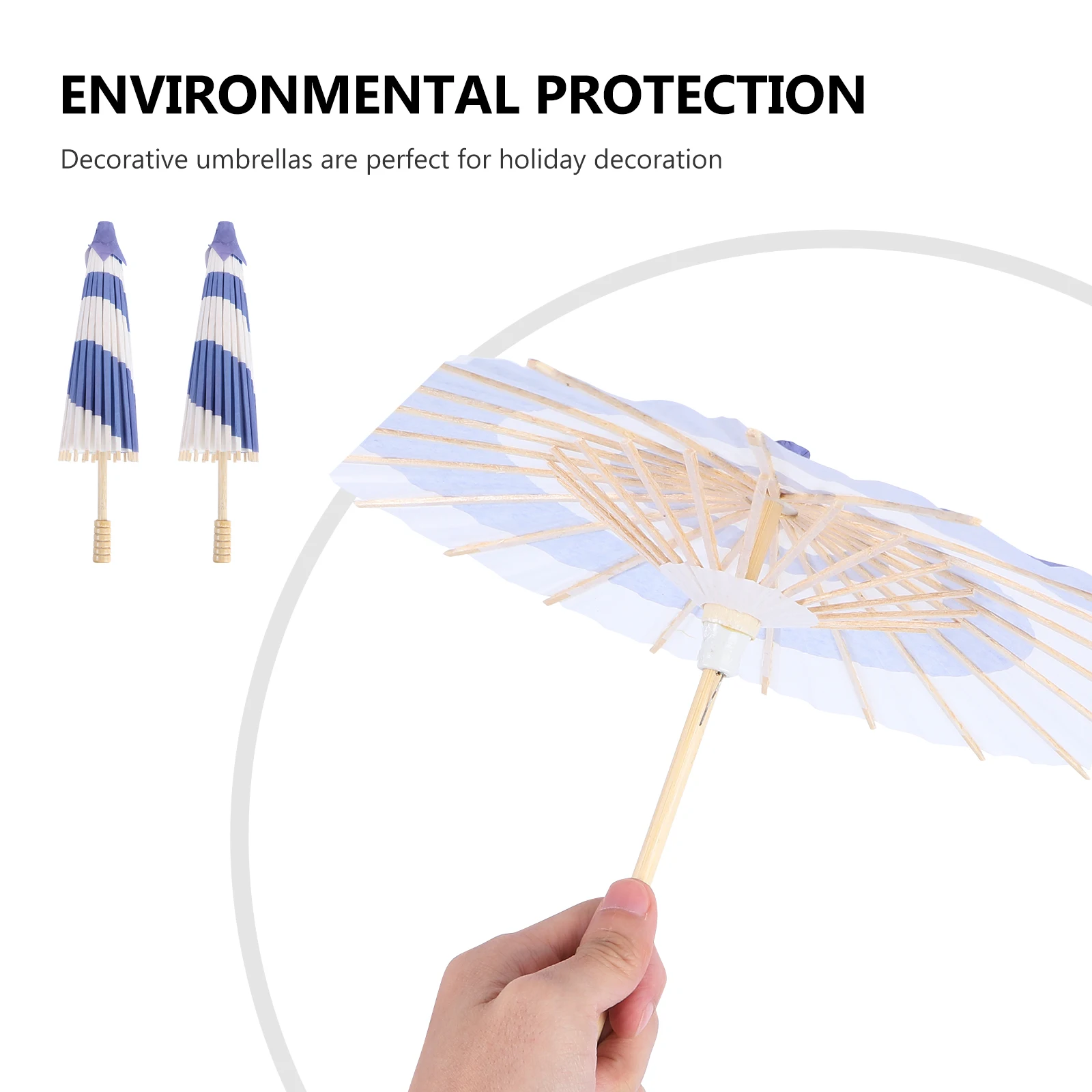 

2 Pcs Car Oil Paper Umbrella Decoration Miss Parasol Holiday Adult Japanese Umbrellas
