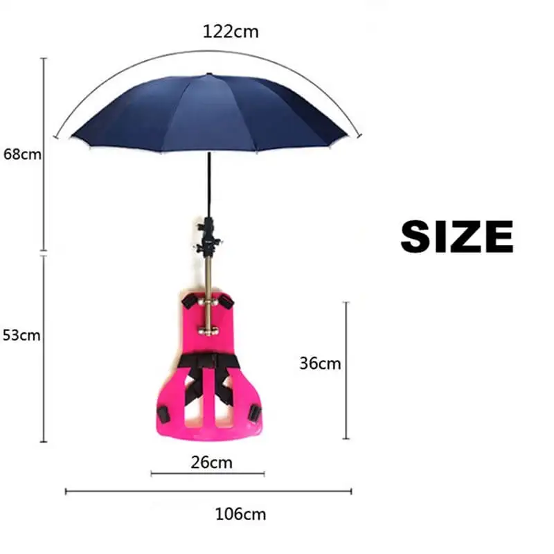 Wearable Self Umbrella Sun Rain Blocker Fishing Outdoor Use Running Jogging Get Shade and Avoid UV Sunburn