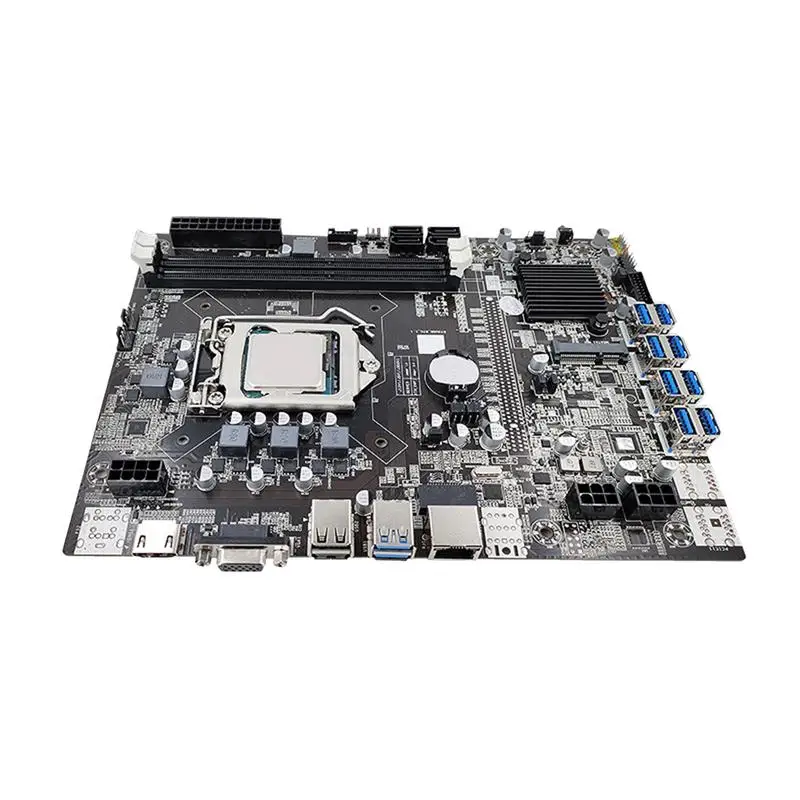 

Mining Motherboard PC B250 Motherboard For Game 32GB Support 1xPCI-E X8 Slot Supports 8 GPUs Stable And Fast Gift For Women Men