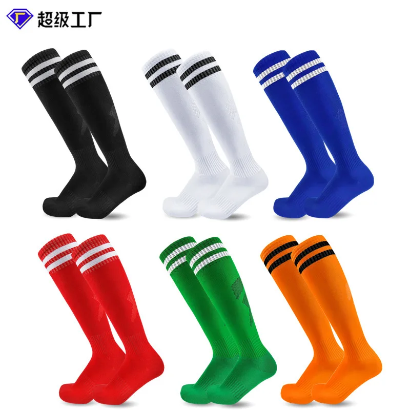 Soccer Children football Socks Striped knee-high Tube Sports Running Sports Outdoor Adult Thin Stockings Men Kids Student Z1