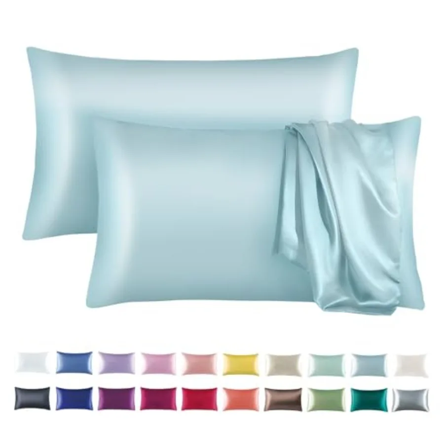 

Satin Pillowcase for Hair and Skin, Pillowcases Set of 2, Cooling Pillow Cases Size 20×26 Inches,Soft Luxury Satin Pillowcase w