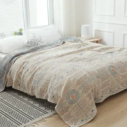 Bohemia cotton sofa cover throw blanket for beds four seasons gauze sofa cushion cover blanket towel quilt Large Size Bedspread