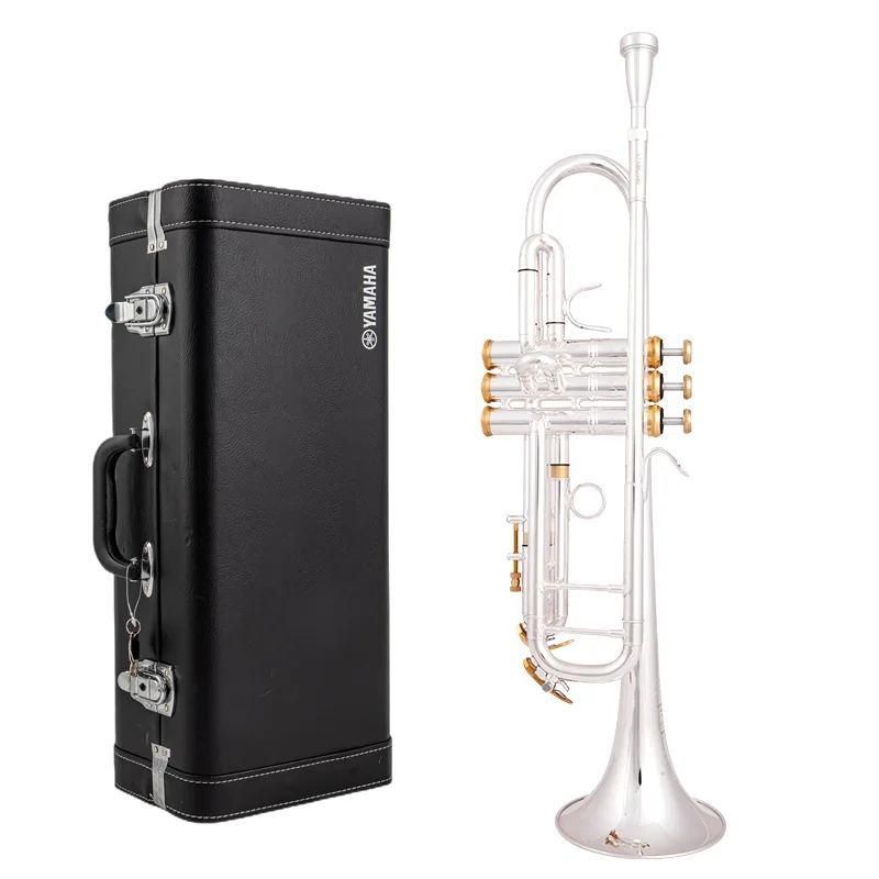 Made in Japan quality 8335 Bb Trumpet B Flat Brass Silver Plated Professional Trumpet Musical Instruments with Leather Case