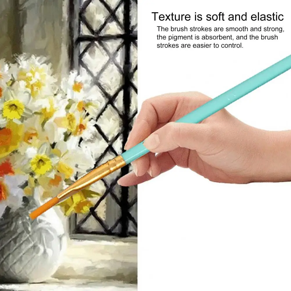 Exquisite Workmanship 10pcs/Set Useful Wide Applications Hand Painting Pens Feel Good for Fine Detailing