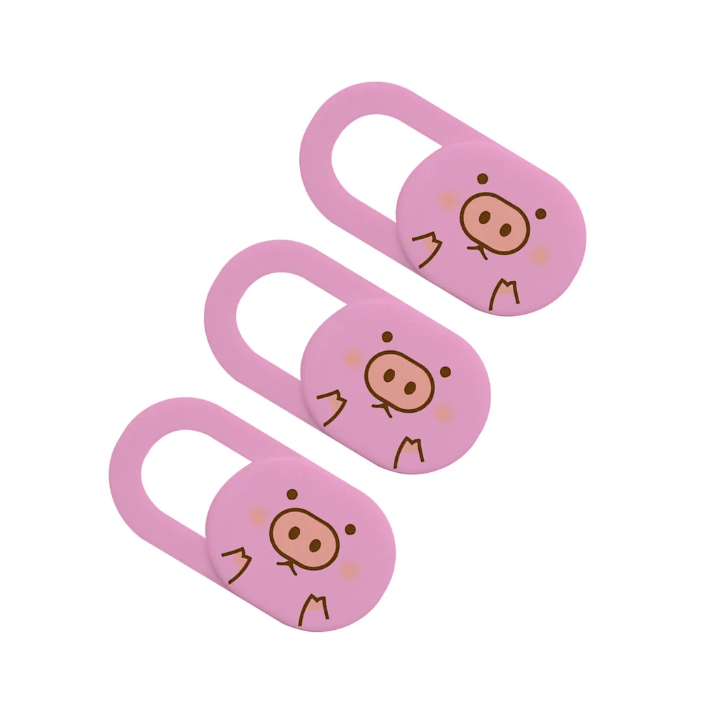 

3pcs Camera Cover for Laptops Computers Tablets Privacy Protector Pink Pig Design Slide Open Close Thin Easy Apply Remove No