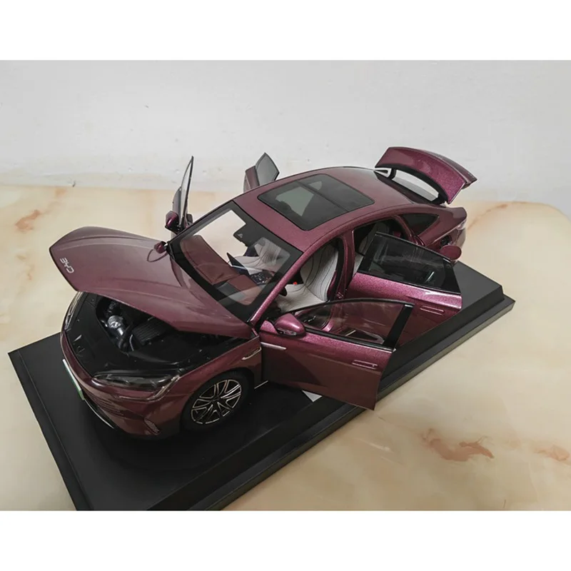 Diecast 1:18 Scale BYD SEAL DM-i Hybrid Version 2023 Alloy Car Model Collection Souvenir Display Ornaments Vehicle Toy