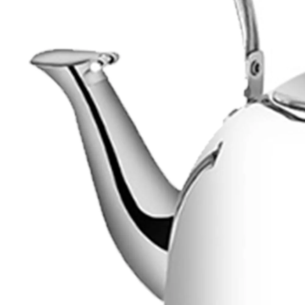 Stainless Steel Stovetop Teapot Folding Handle Cool-Touch Handle Stovetop Kettle With Tea Filter Mirror Finish