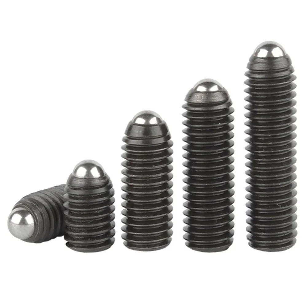 1/2/5pcs M2.5 M3 M4 M5 M6 M8-M12 Grade 12.9 Carbon Steel 304 stainless steel Hex Socket Spring Ball Plunger Grub Point Set Screw