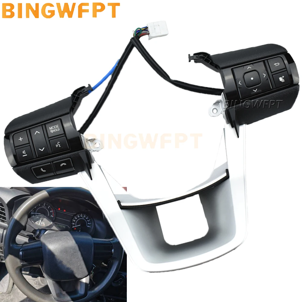 BINGWFPT For Toyota Hilux Revo Rocco Fortuner New Steering Wheel Volume Sound Button 2015 2016 2017 2018 2019 2020