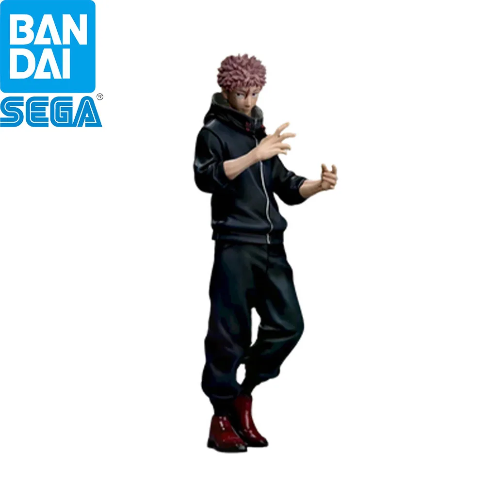 Original SEGA Jujutsu Kaisen Yuji Itadori Training Hoodie Standing Figure Anime Statue Desk Ornament Collectible Gift