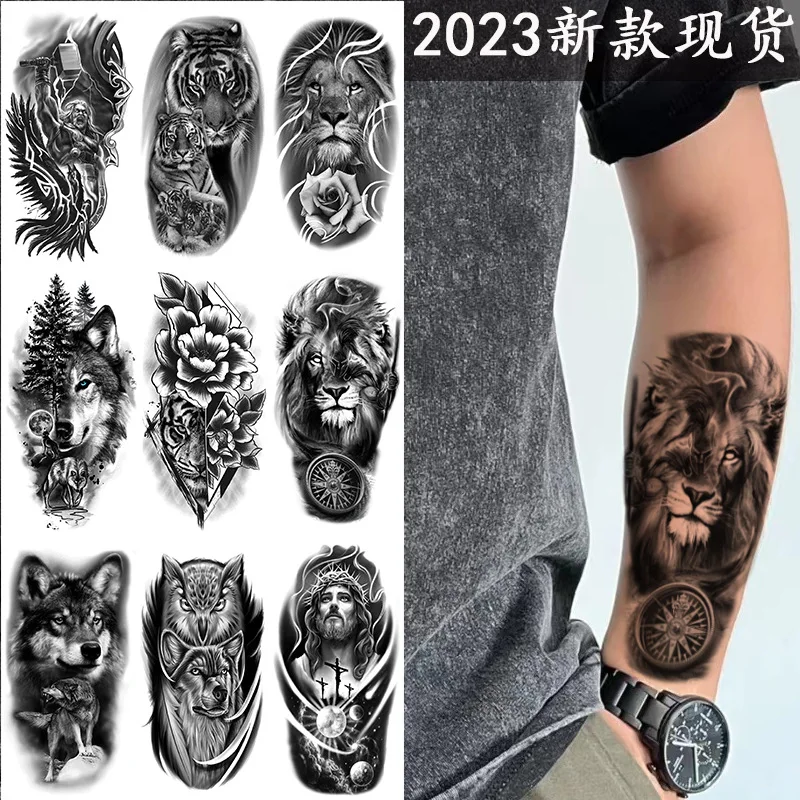 

Mythical Creature Tattoos Sketch Rose Snake Design Waterproof Temporary Body Art Stickers for Gothic Festival Enthusiasts