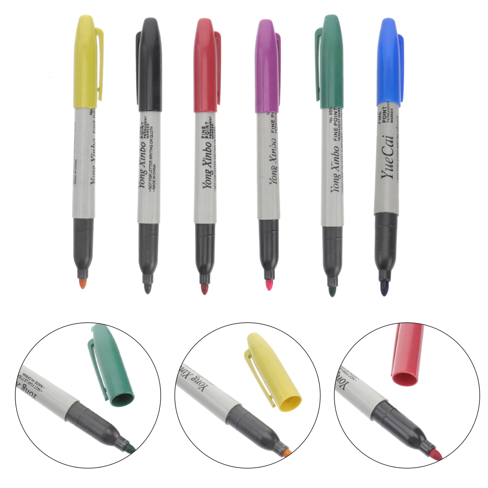 

6pcs Colorful Paint Brush Set Pen Oil Ink Pencils Tattooing Accessories Darwing Tools Art Supplies Non Toxic Safe