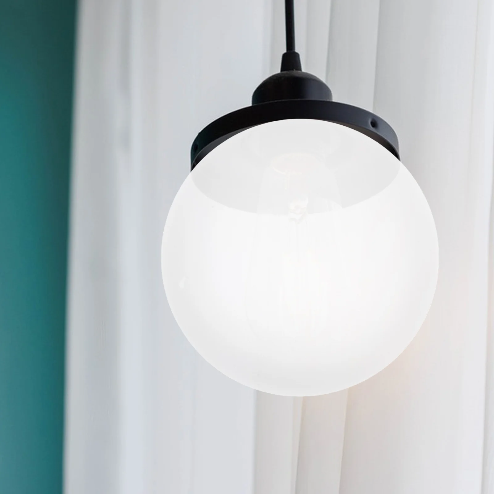 

Glass Globe Lamp Shade Frosted Finish Round Design for Pendant Light Fixtures G9 Base Easy Install Lampshades for Floor Table