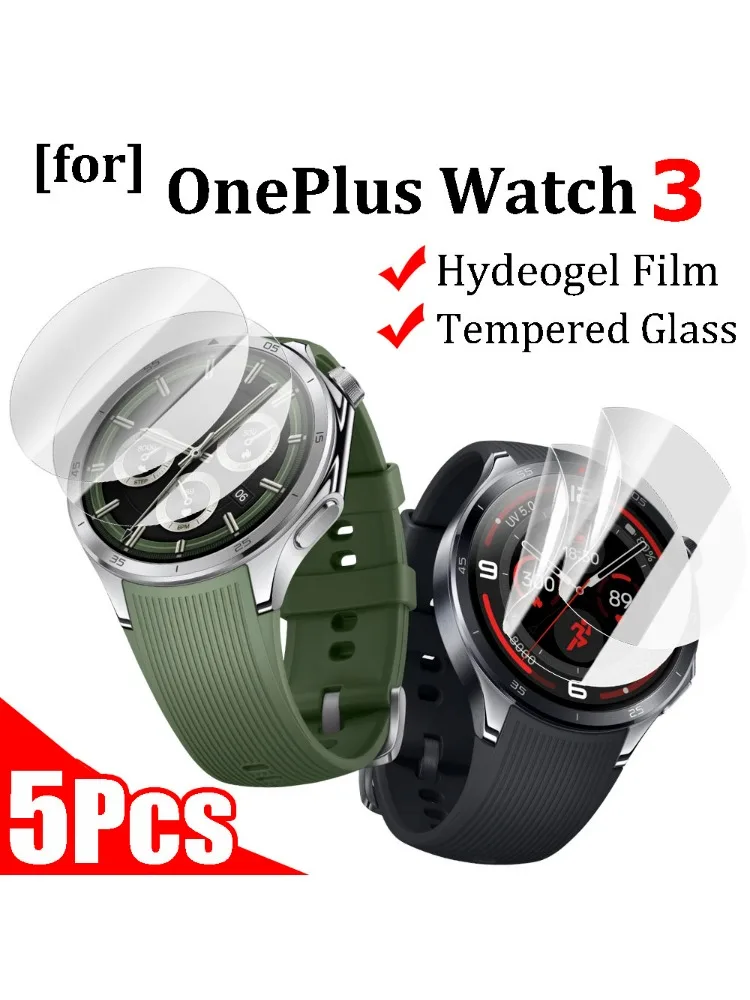 Film en verre trempé/hydrogel pour Oneplus Watch 3, protecteur d'écran HD anti-rayures pour Oneplus Watch 3, accessoires de montre, 1 à 5 pièces
