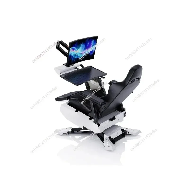 Ergonomic Excellence Cockpit Gaming and Office Chair Computer Reclining Cockpit Gaming Chair (Exclude 2 Monitors)